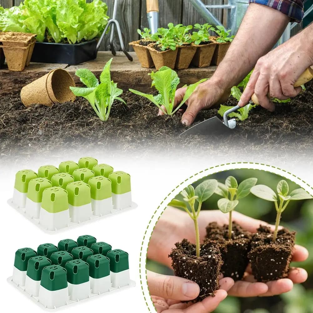 12-hole silicone tray for seed germination, reusable kit for plant germination, for greenhouses and nursery vessels.