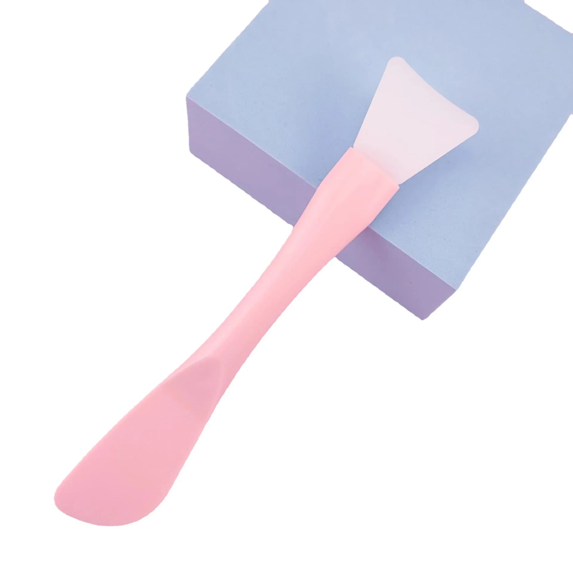Silicone Facial Mask Brush DIY Film Adjusting Beauty Tool Soft Head with Scraper Integrated Dual-use Mud Film Brush wholesale