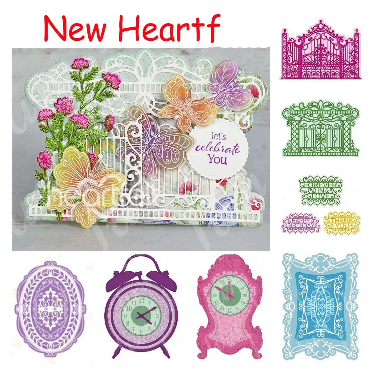 Sentents Clear Srtamps and Fustelles for the 2023 new set of watches for Birdhouse DIY Scrapbooking Diecast Pattern Photo Album