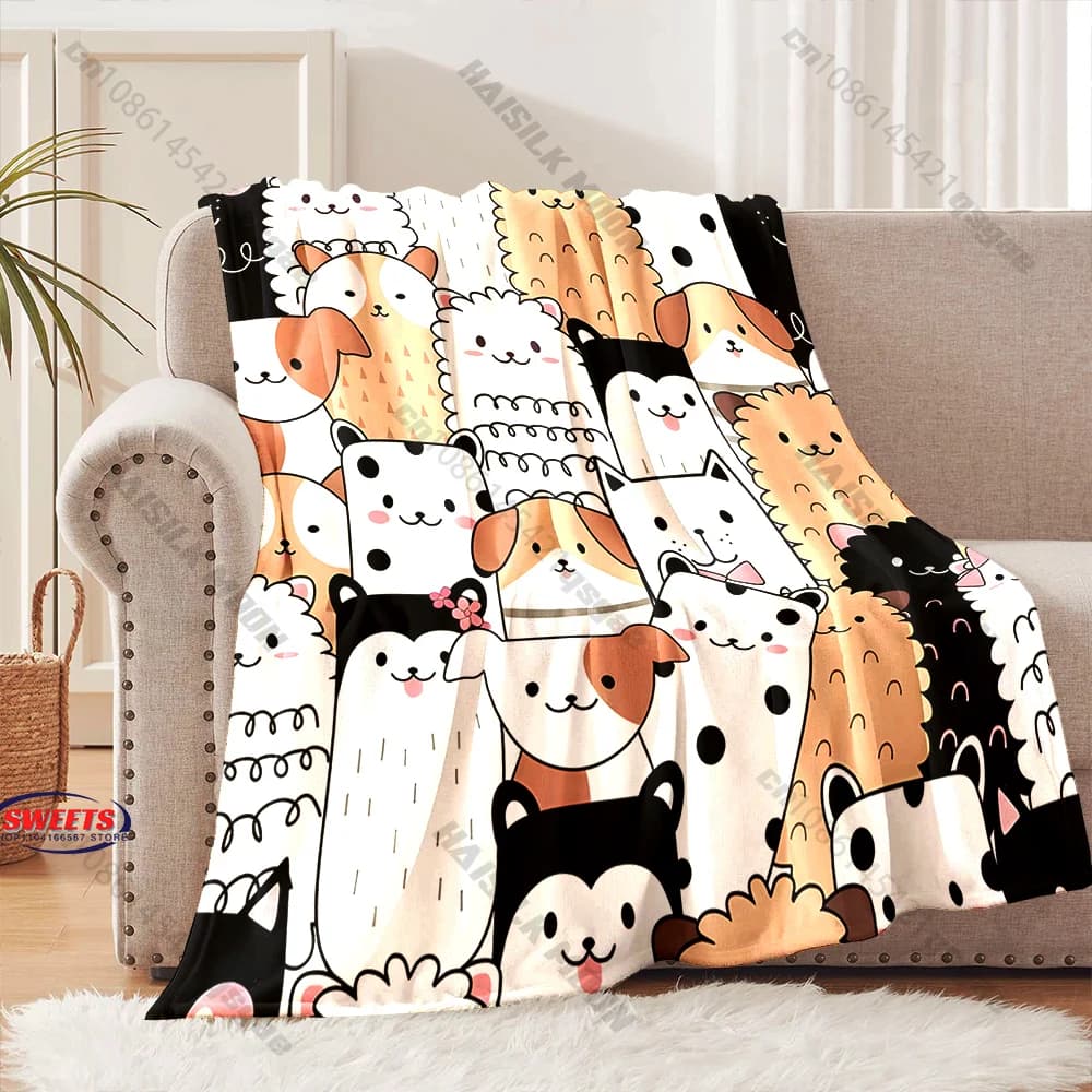 Coperta con animali adorabili per bambini, diverse misure, coperta decorativa per camera da letto, soggiorno e divano per bambini e adulti, regalo raffinato