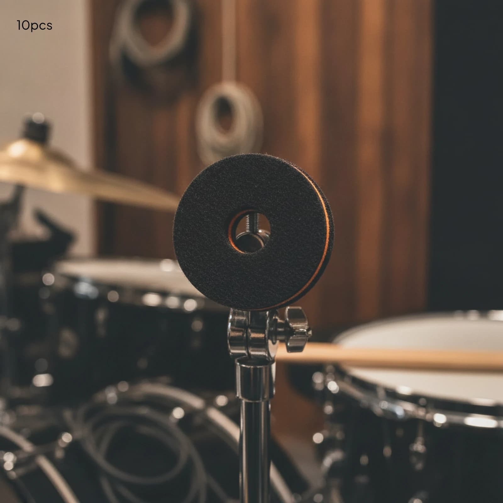 10 Pieces Drum Cymbal Felt Pad Shielding Cymbal Felt Pad Easy to Install Sturdy for Drummers, Rehearsal