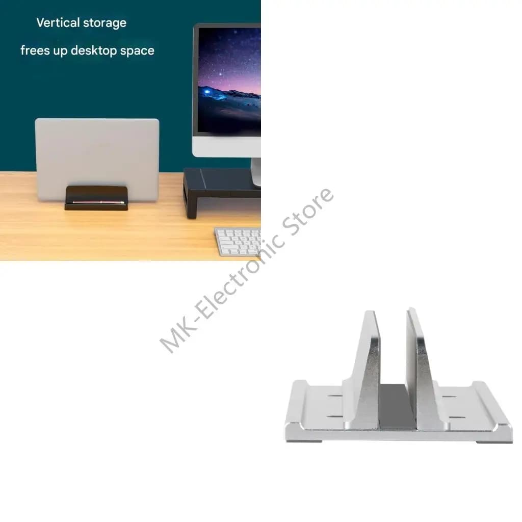 Supporto da tavolo verticale salvaspazio R2LF per tablet notebook, design a larghezza regolabile