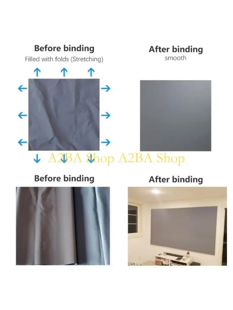 A2BA Portable Projector Screen With Optical Coating 16:9 Format Wrinkle Resistant