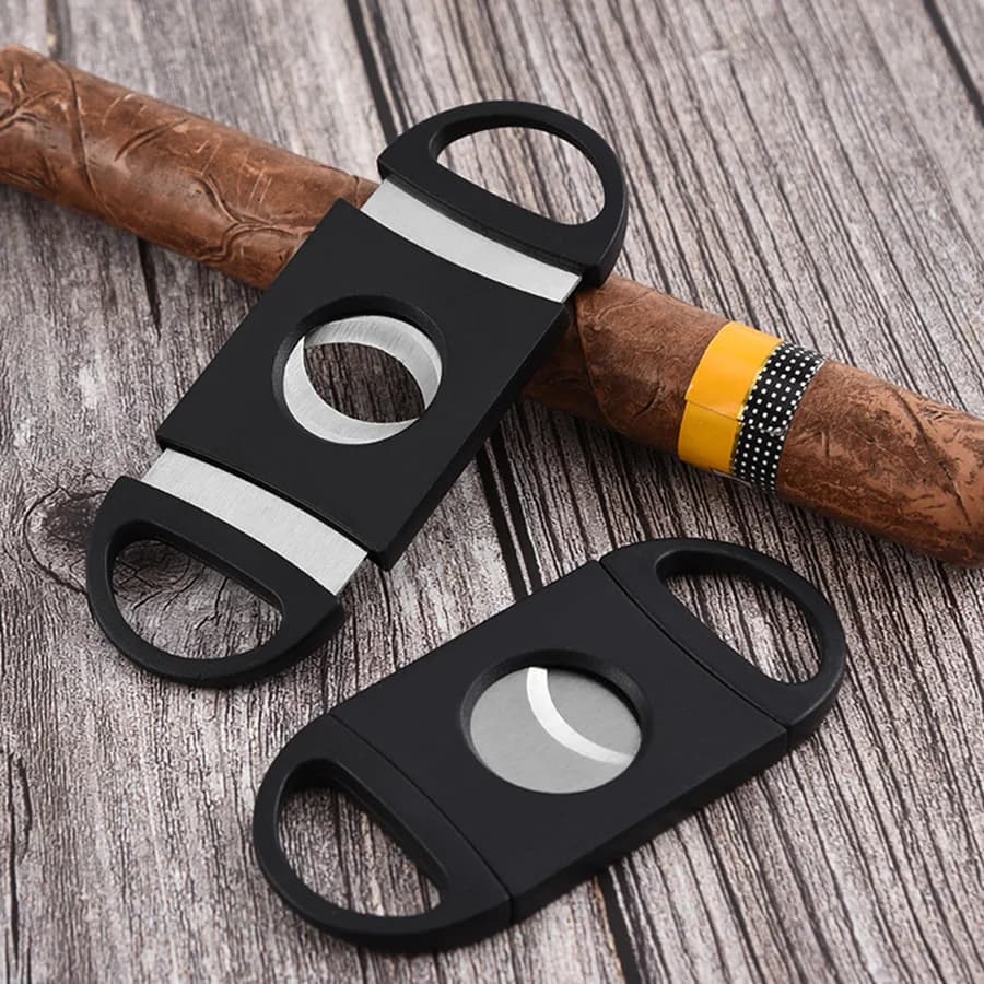 Portable All-Steel Manual Cigar Cutter Crusher Durable Cigar Scissors Holder - Smoking Accessories