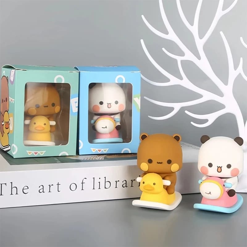 Bubu Dudu 2025 Panda Orso Figura Giocattolo da Collezione Kawaii Carino Action Doll Ornamento Decorazioni per la Casa Compleanno Regalo di Natale