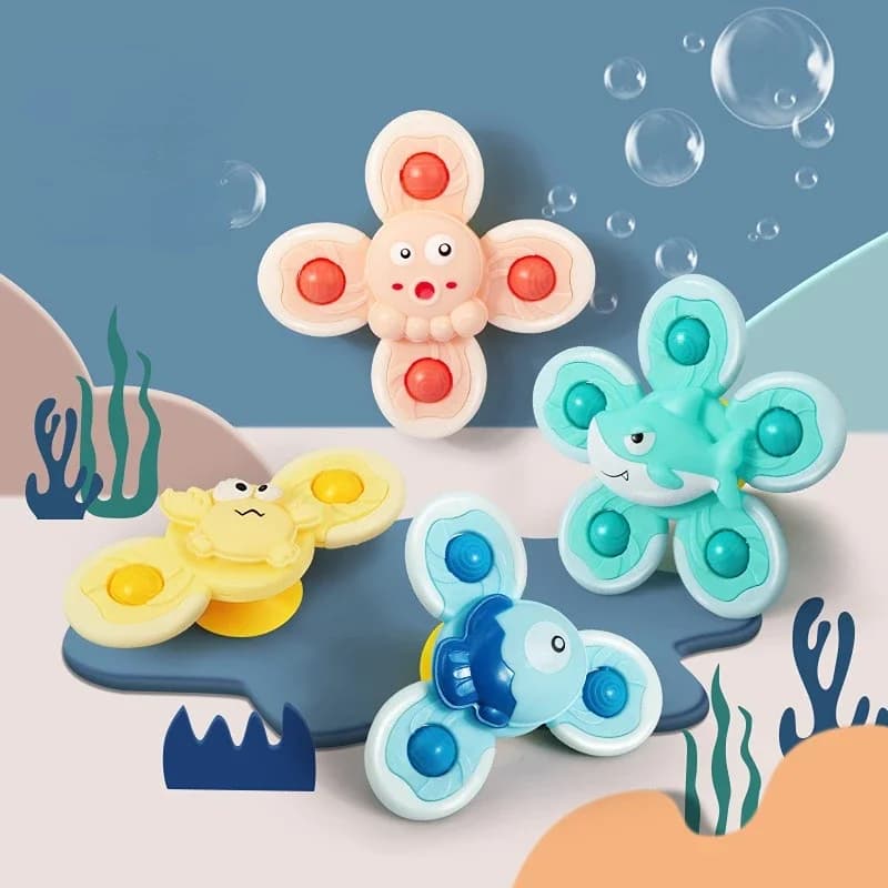 Bambini ABS Fidget Spinner Giocattoli Colorati Cartoon Animale Giroscopio Giocattolo antistress Giocattoli a sonaglio con punta delle dita