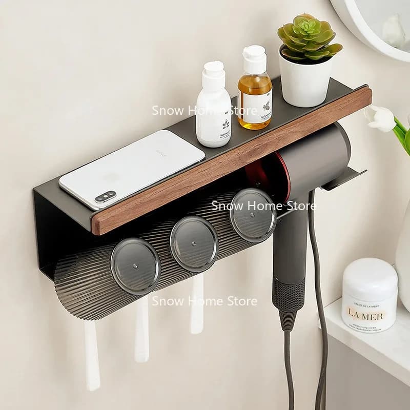 Toilet brush holder, without punching, electric toothbrush, mouthwashing, cup, hanging shelf, multifunctional toilet rack