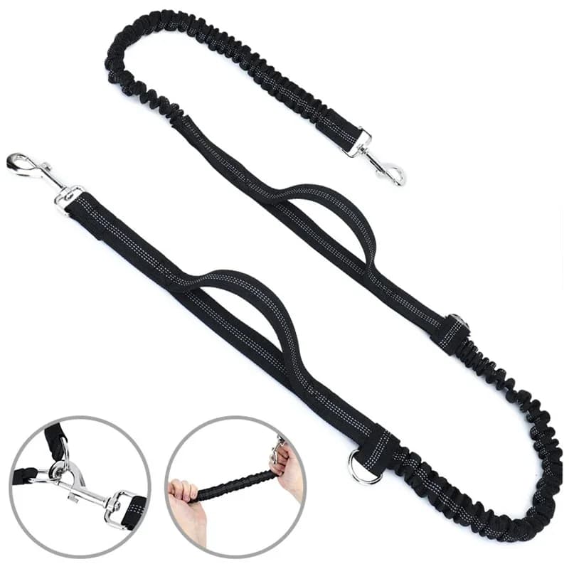Set Marsupio da Corsa e Guinzaglio per Animali Sunorchid, Borsa Regolabile Riflettente per Addestramento Cuccioli, Marsupio Mani Libere per Corsa e Passeggio