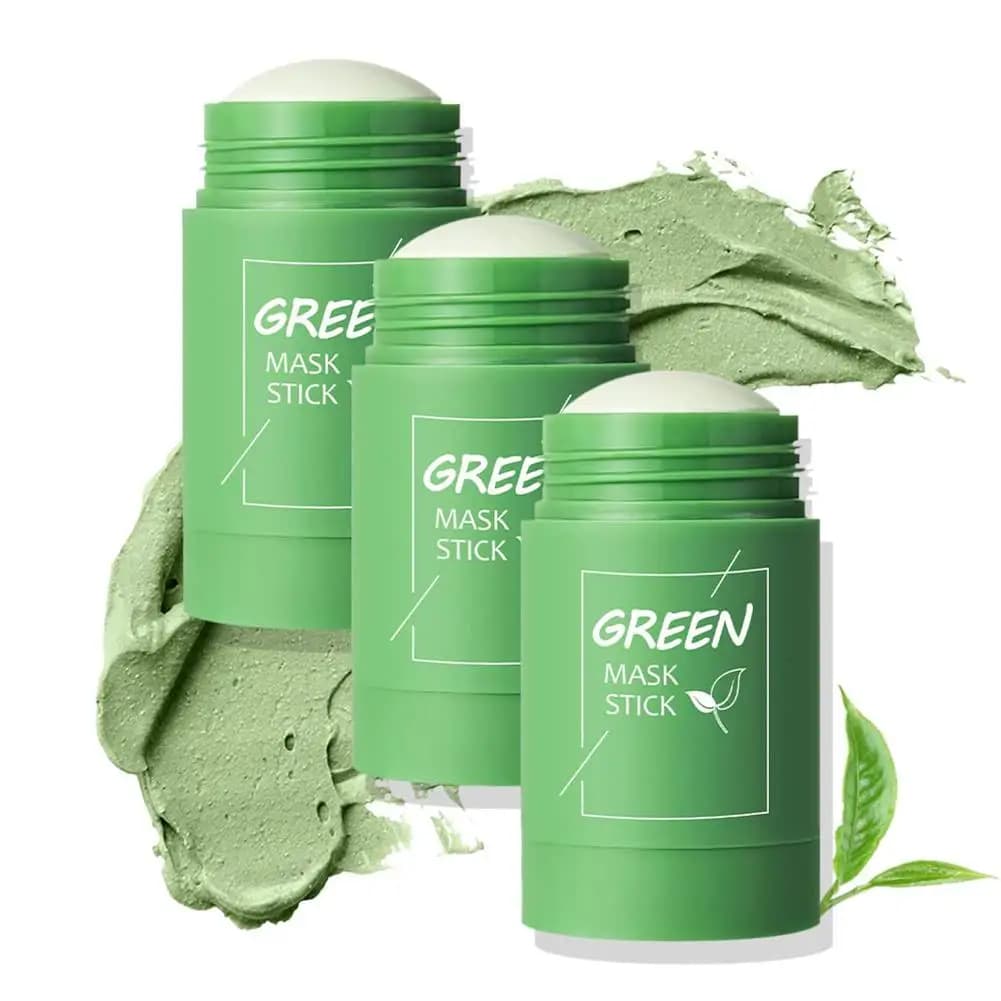 1-5 Pieces Mask Face in Stick to Green Tea Clay for Acne and Black Points, Green Tea Extract, Pore Cleaning