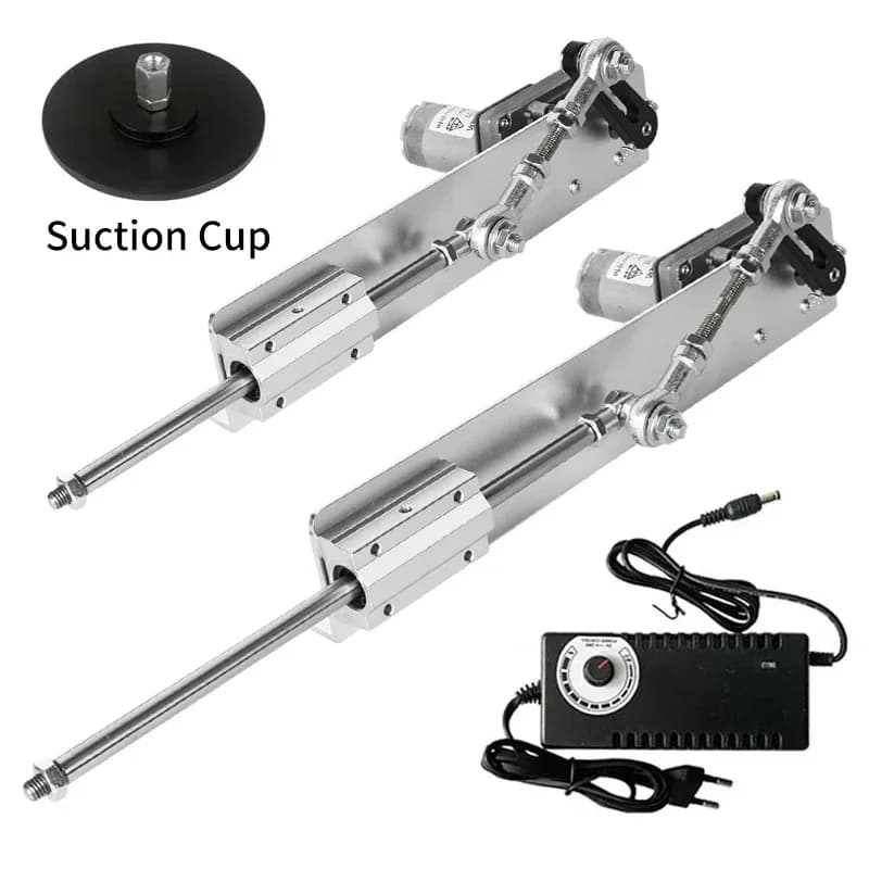 DC 12V/24V Reciprocating Linear Actuator Telescopic Motor 6-20cm Stroke Speed Control Suction Cup for Automation