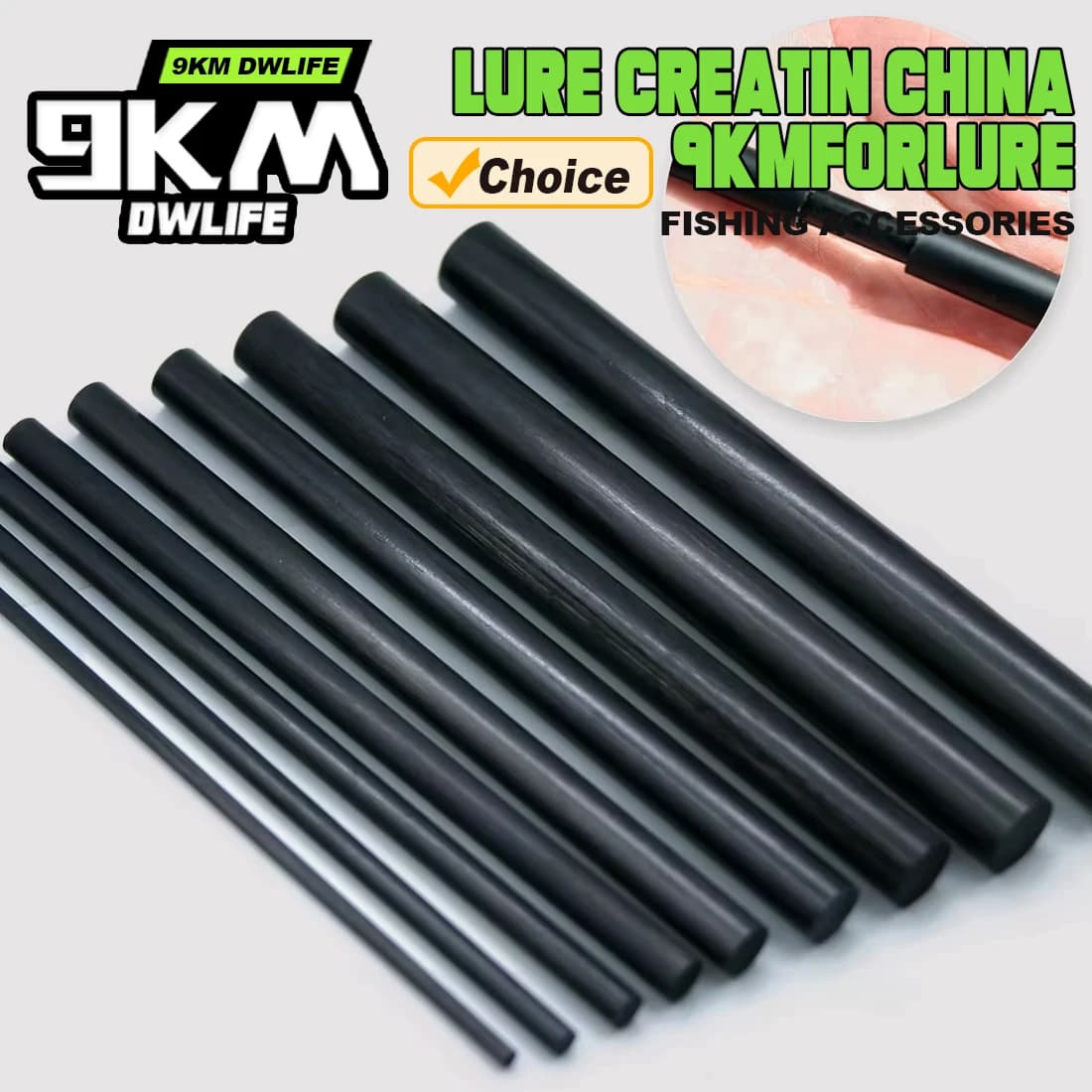 3Pcs Fishing Rod Repair Kit Carbon Fiber Sticks Pole Building Kit Wrapping Thread Saltwater Freshwater Spinning Casting Rod Ste