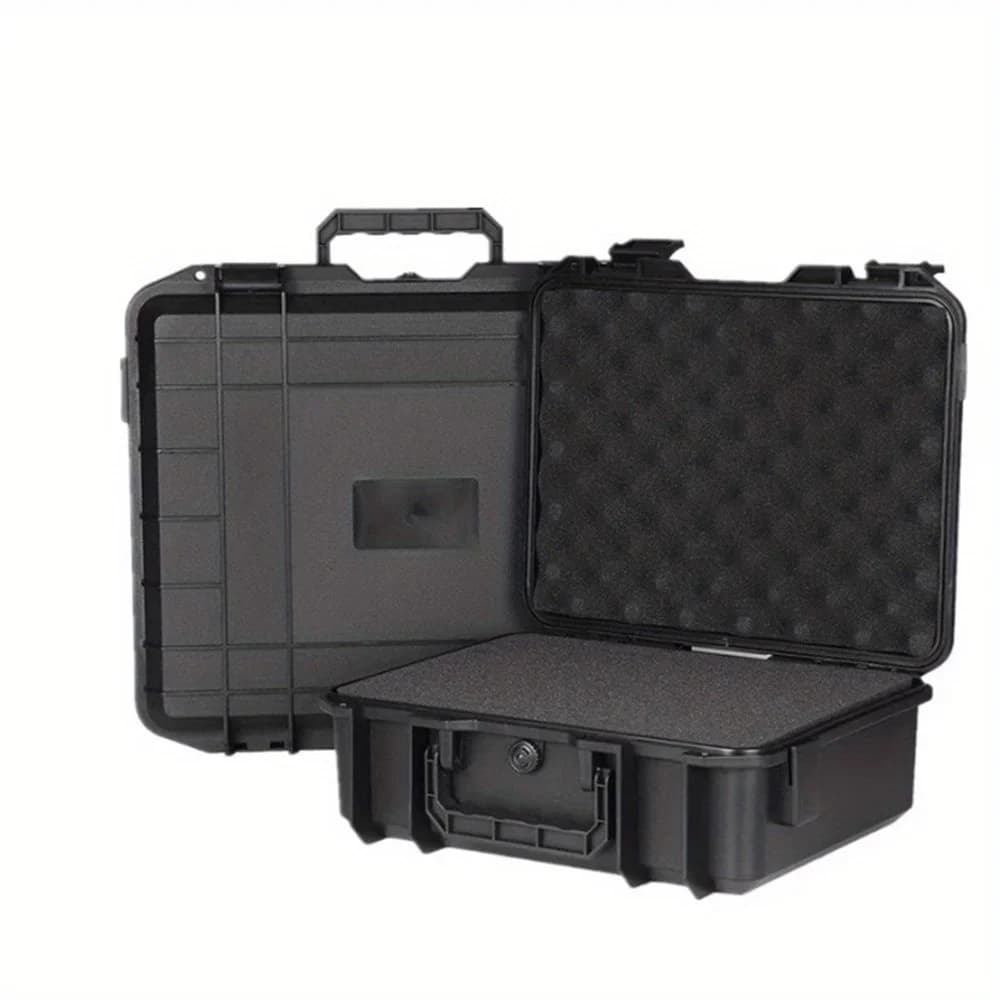 Waterproof Transport Hard Case, Tool Box with Precut Sponge Box, Security Protection, Shock Resistant Hardware Box