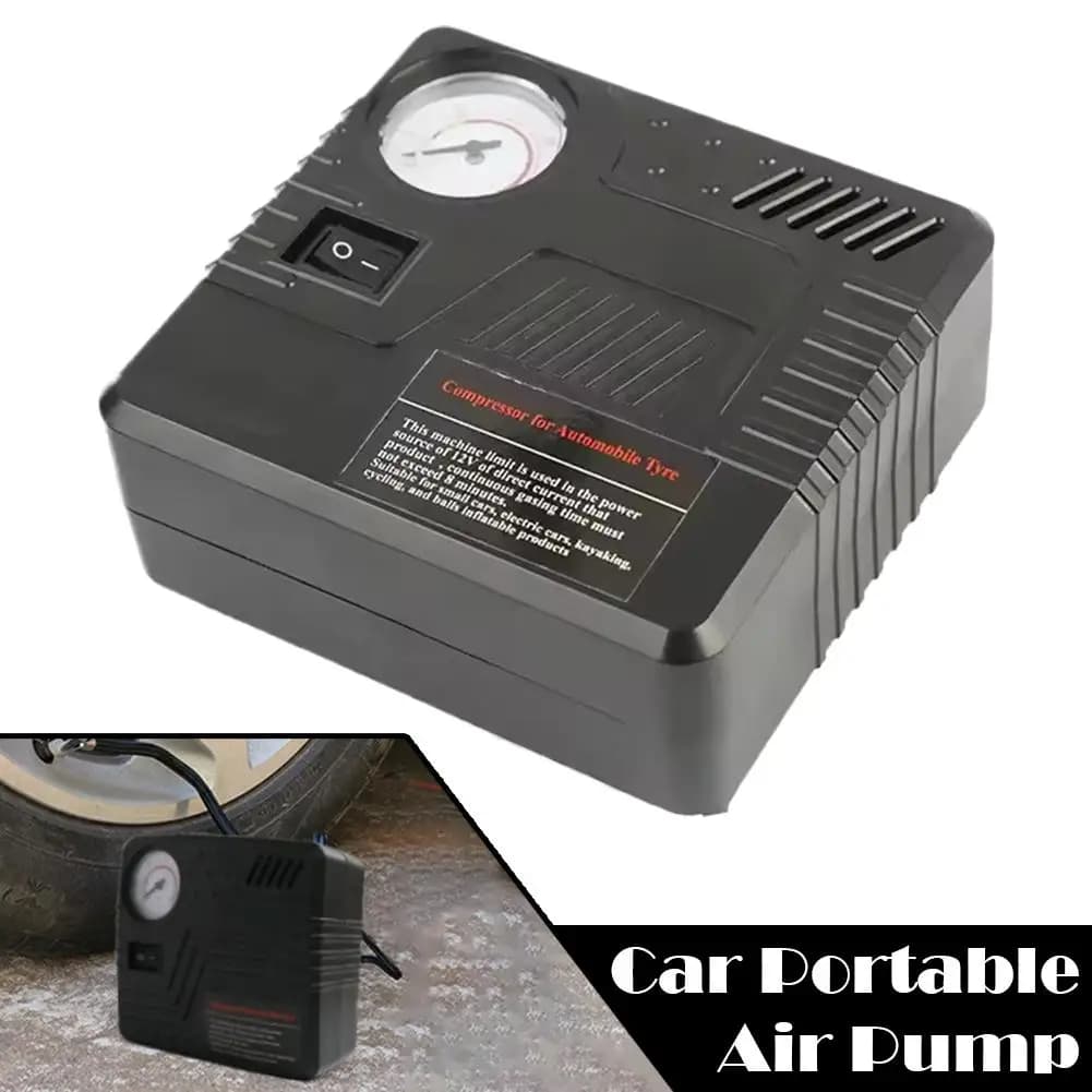 Compressore d'Aria Portatile 12V 150PSI per Pneumatici Auto, Gonfiatore d'Emergenza Compatto e Leggero, Pompa 12V DC con Connettore per Accendisigari Auto O2D4
