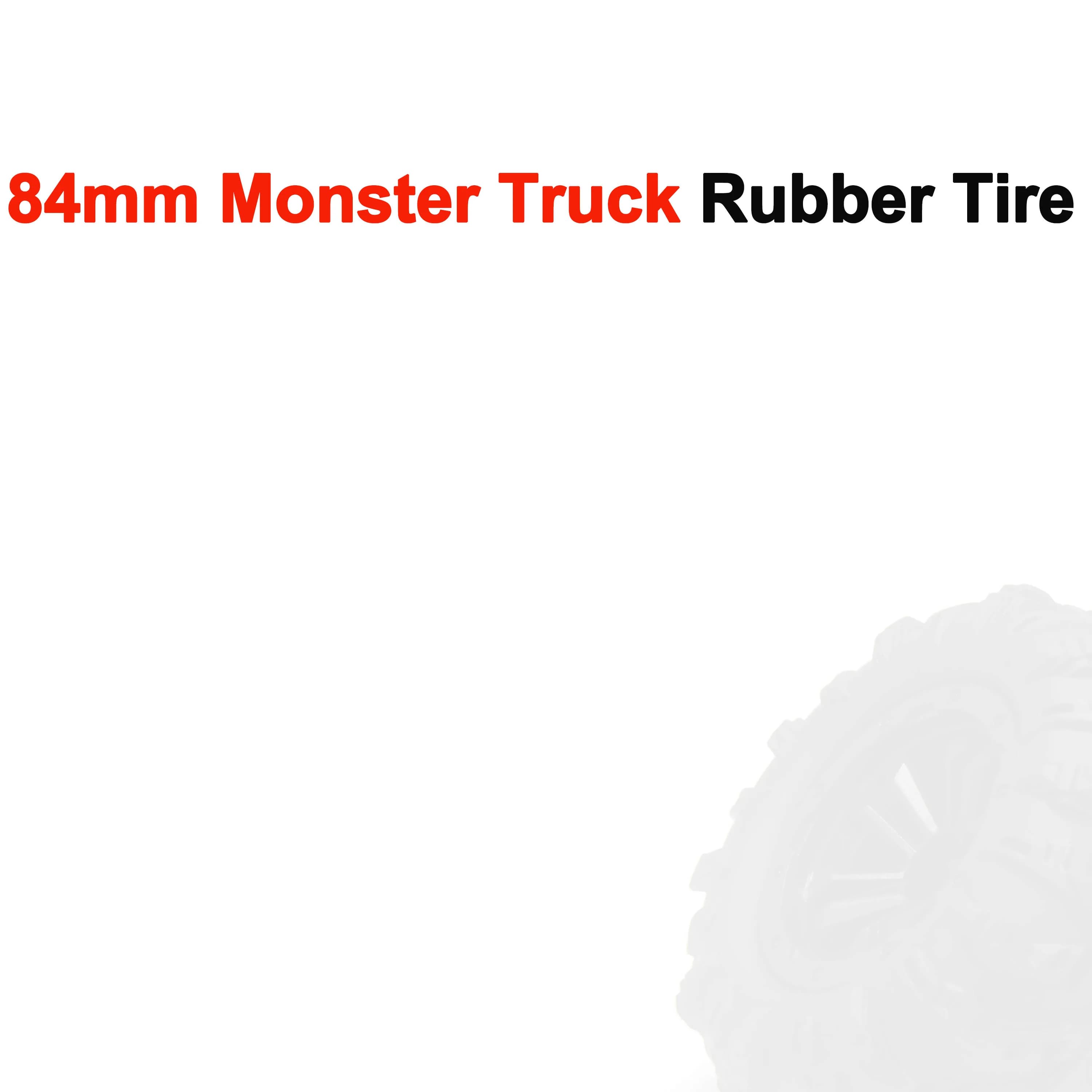 Set di 4 Pneumatici in Gomma da 84mm 12mm con Ruote Esagonali per Monster Truck, Compatibili con Wltoys 144001 144010 HBX 16889 16890 SCY 16101 Pro 1/14 1/16 RC Car