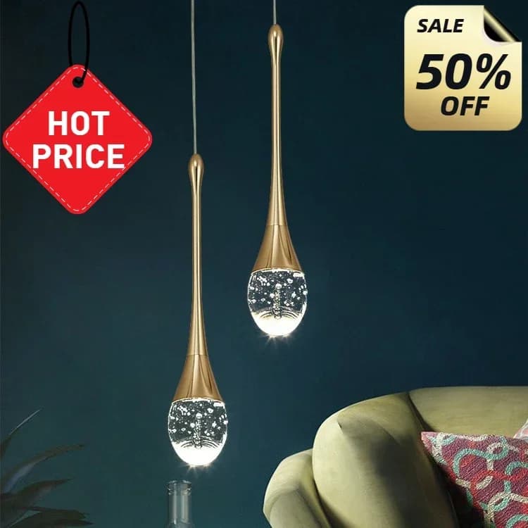 Lampade a sospensione in cristallo a bolle di lusso leggero Lampada a sospensione per interni per sala da pranzo Camera da letto Lampada a sospensione a goccia Decorazione della casa