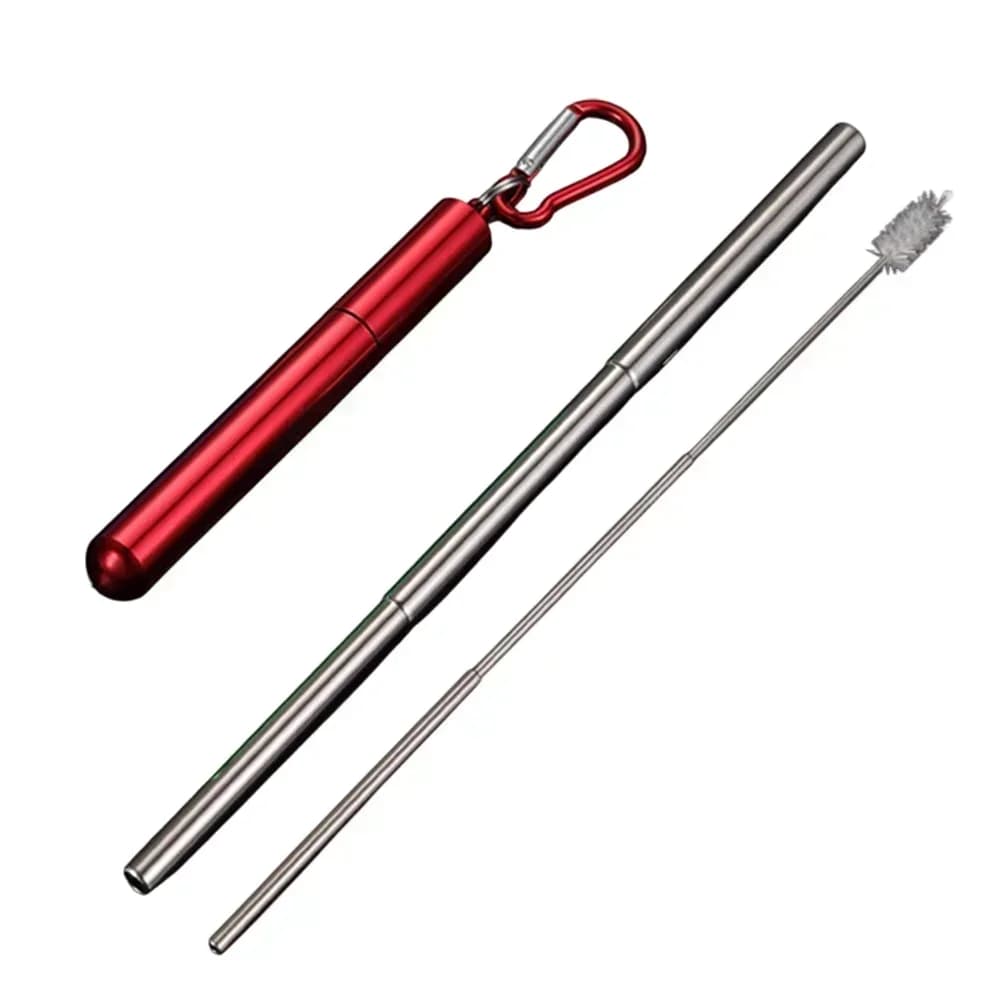 17*2 cm Cannuccia pieghevole Cannuccia portatile Cannuccia portatile Spazzola per pulizia igienica Cannuccia leggera Cannuccia riutilizzabile