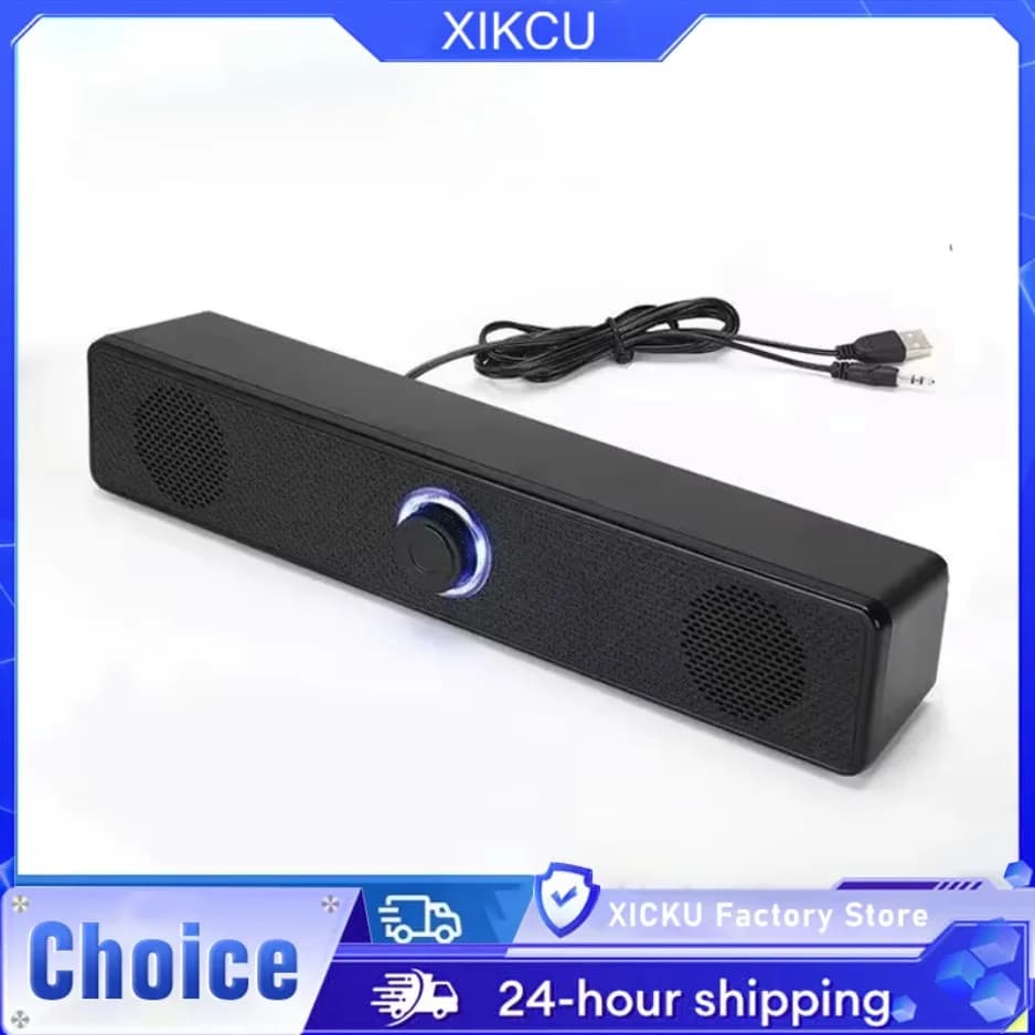 XIKCU Soundbar per PC Altoparlante Bluetooth cablato e wireless Soundbar alimentato tramite USB per TV Pc Laptop Game Theater Sistema audio surround