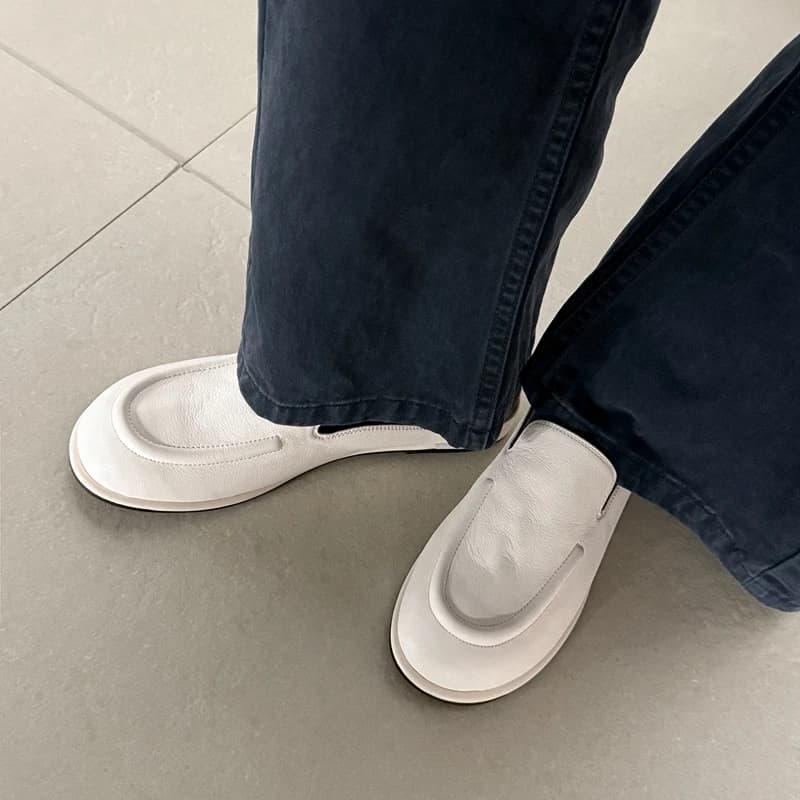 New Women's Low Shoes in Vera Leather, Ballerine Slip-on Casual Springs, Ciabatte Mueller with Round Toe