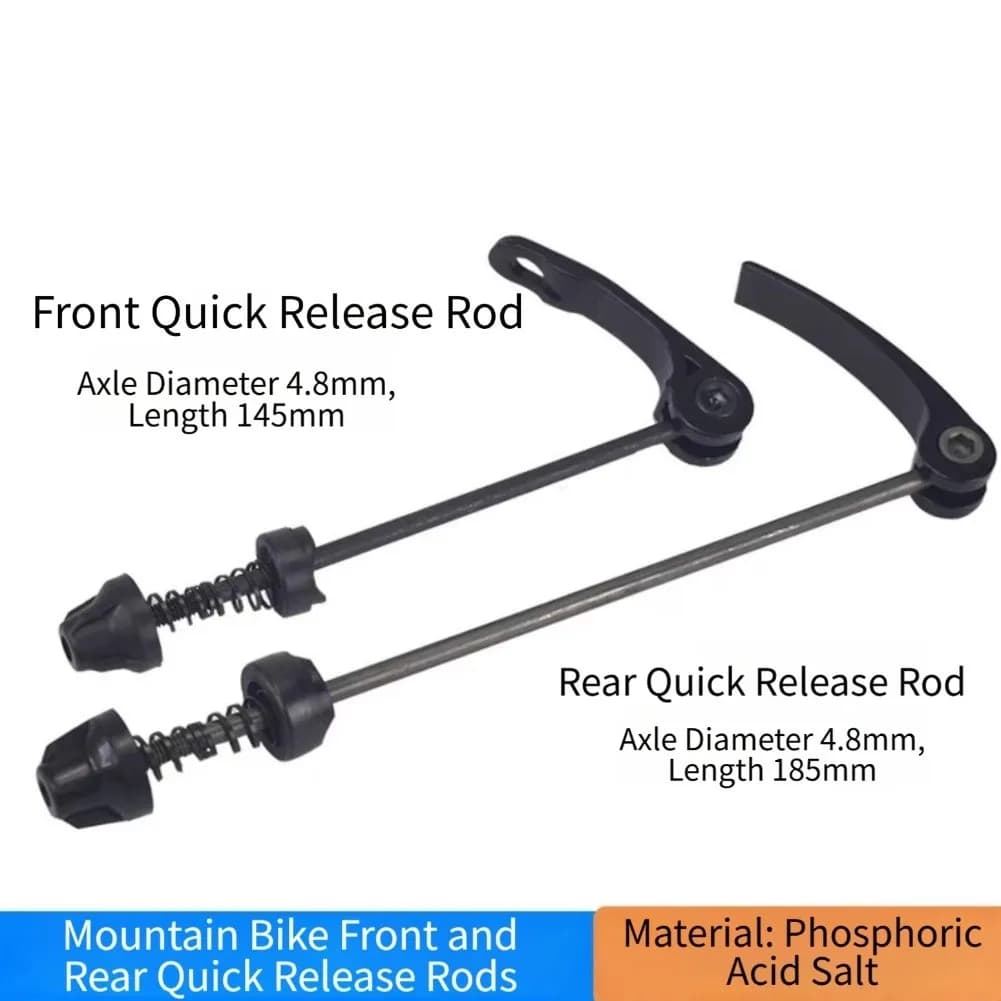 Bicycle Wheel Hub Skewers Front Rear Quick Release Skewers For MTB Road Bike Clip Lever Axle 145/185mm Cycling Replacement Parts