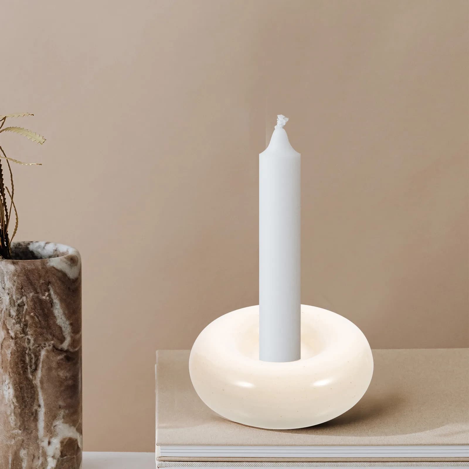 Set di Portacandele in Ceramica Resistenti al Calore, Fondo Lucidato Spesso, Stile Europeo, Decorativi per Sala da Pranzo