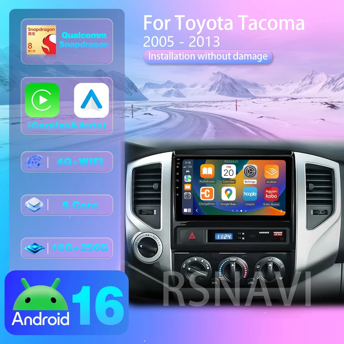 Android 16 For Toyota Tacoma 2 N200 Hilux 2005-2015 Carplay Auto Screen Car Radio Multimedia Player Autoradio Stereo Head Unit