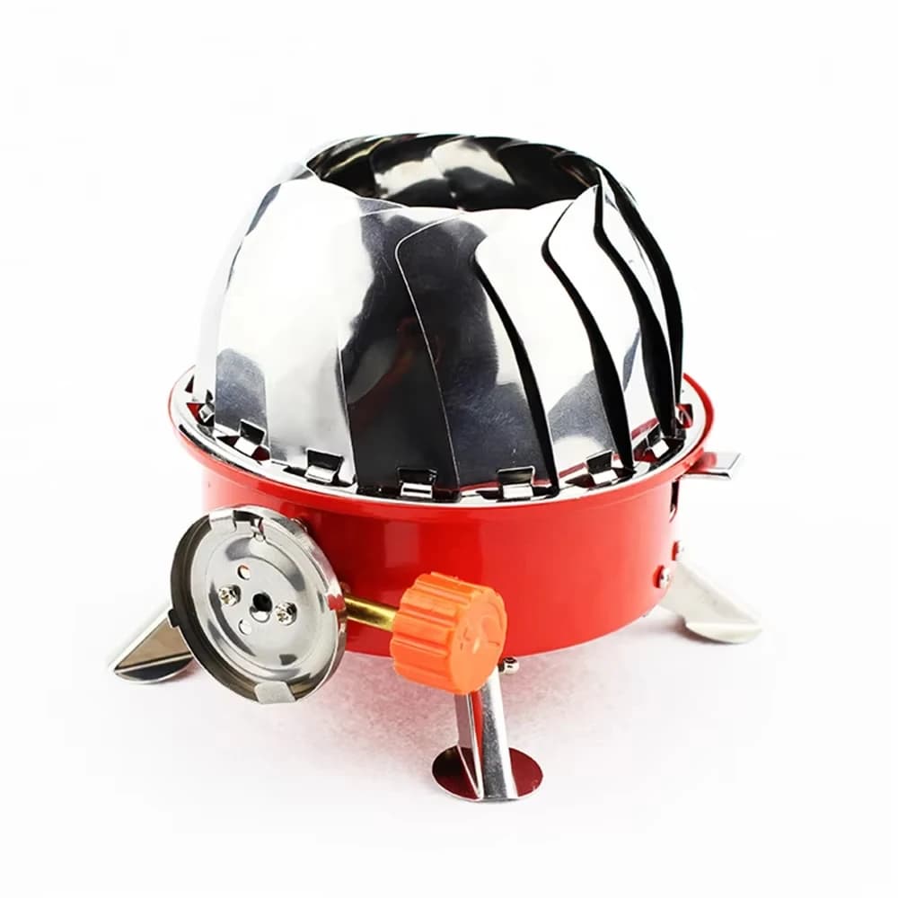 Mini riscaldatore pieghevole portatile da esterno campeggio bruciatore di loto fornello da cucina riscaldamento pieghevole Furance testa carta fornello a gas a prova di vento