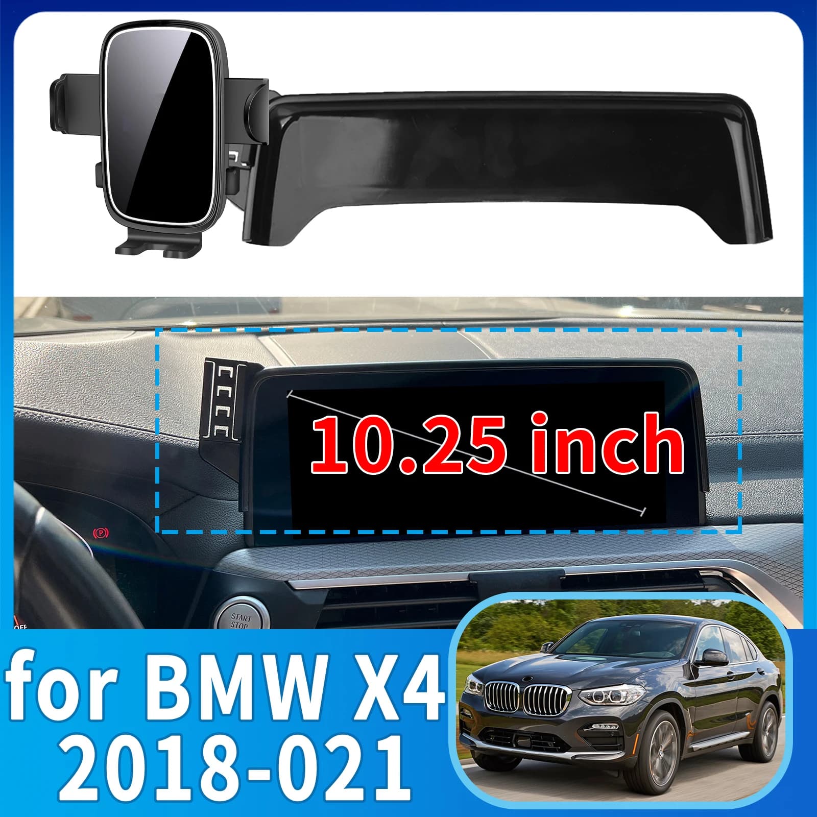 fit for BMW X4 2018 2019 2020 2021 ​​​​Phone Holder, Dashboard Screen Mount Bracket Easy Installation​​ Car accessoires