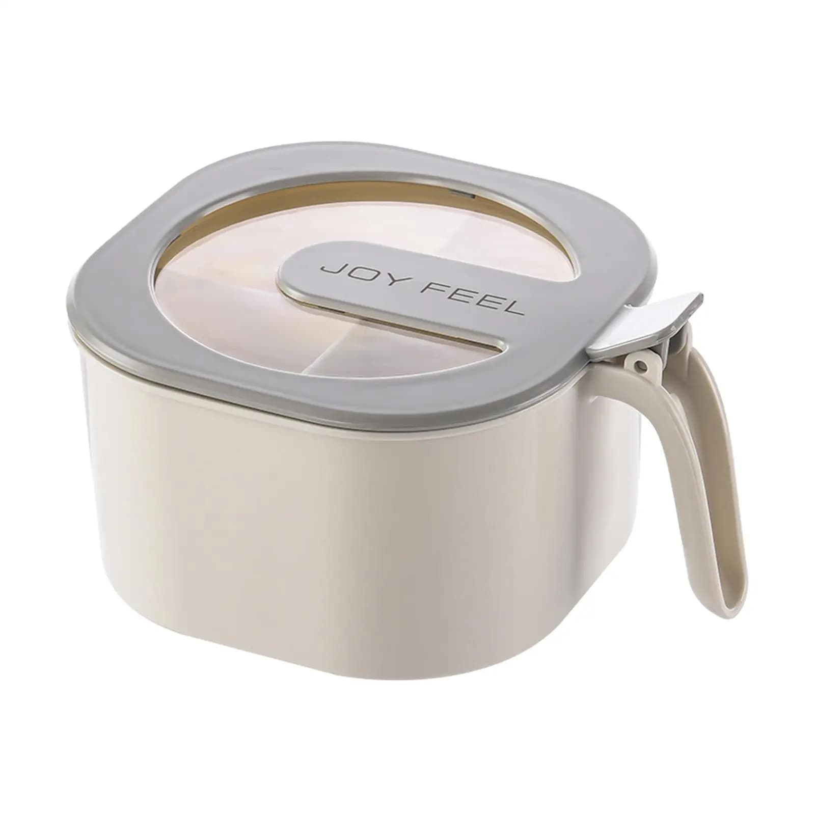Contenitore per condimenti a 4 scomparti, set da cucina con coperchio e cucchiaio, utilizzato per conservare sale, zucchero e pepe.