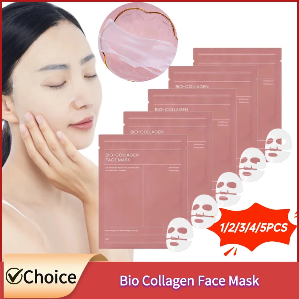 1-5 pz Bio Collagene Maschera Ridurre I Pori Idratazione Profonda Maschera Notturna Idratante Rinfrescante Schiarente Viso Cura Della Pelle