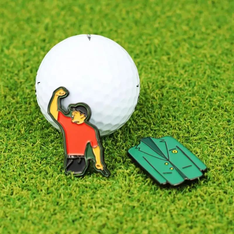 Pallina da Golf Mark lega Multicolor Tiger Green Jacket Marker Woods Mark posizione della pallina da Golf Green Golf Hat Clip Golf Clip Mark