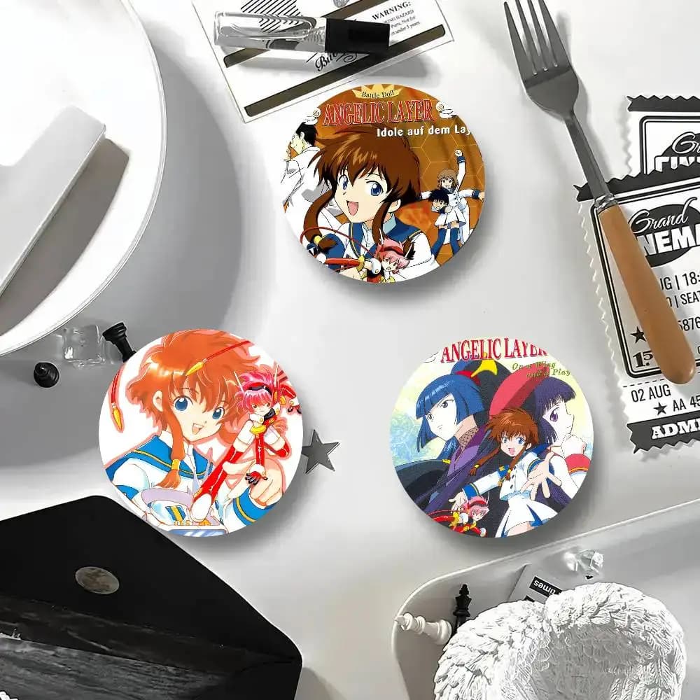 Angelic Layer Anime Cartoon Style Badge Brooches On Backpack Decoration Round Enamel Pins For Accessorys