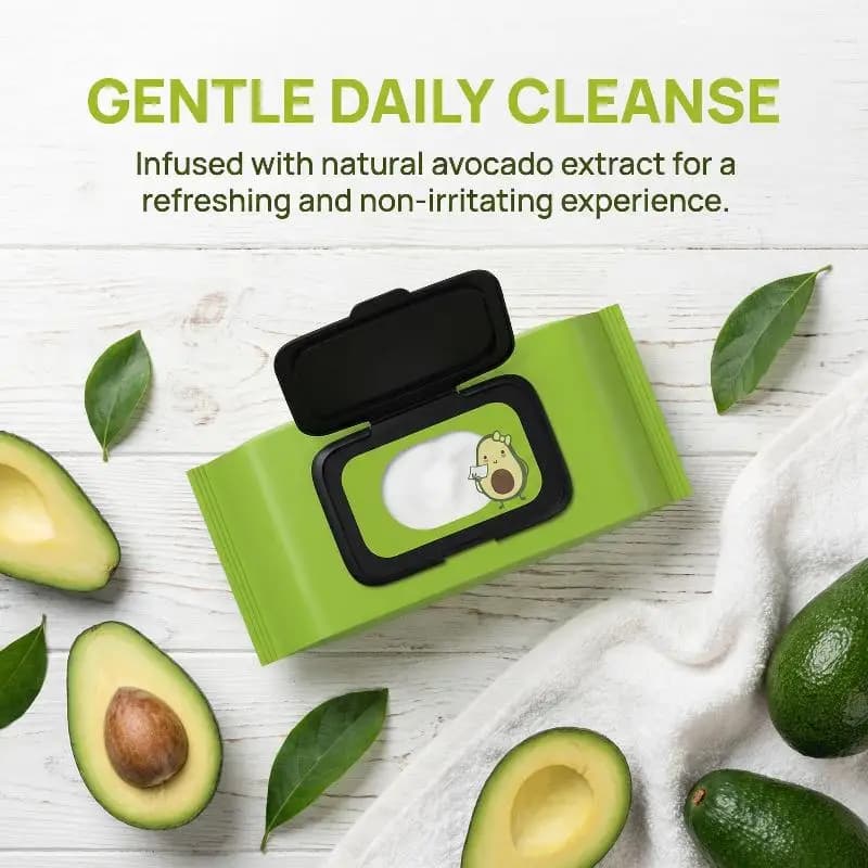 Salviette Struccanti Profumate all'Avocado, Pulizia Delicata e Profonda, Cura della Pelle Idratante, Confezione per Stili di Vita Frenetici