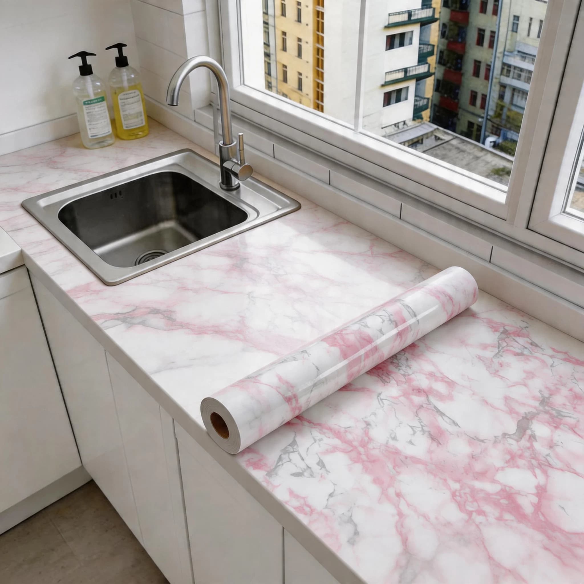 Adesivi in PVC effetto marmo fai da te, impermeabili, per rinnovare mobili e pareti, decorazioni per la casa, carta adesiva decorativa.