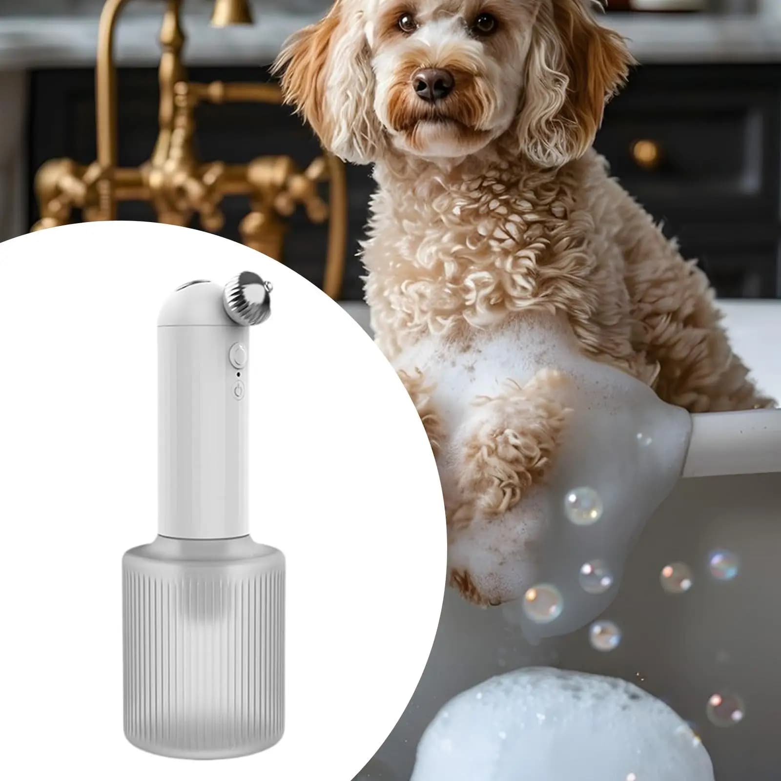 Distributore elettrico di shampoo per cani Macchina elettrica per schiuma di shampoo per il bagno di animali domestici