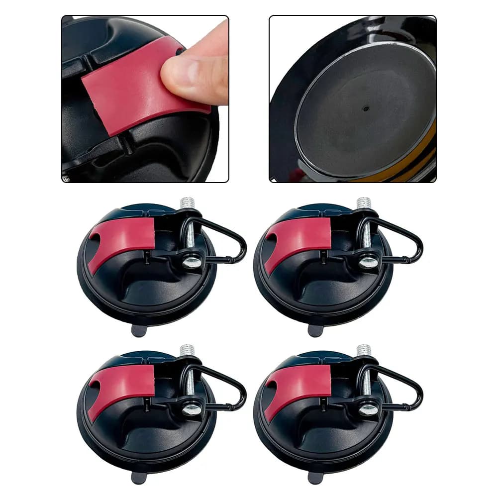 4 pezzi ganci a ventosa per tenda da campeggio 98,8 * 43,5 mm ganci a ventosa per tenda in plastica 30 kg per tende da sole e accessori per camper
