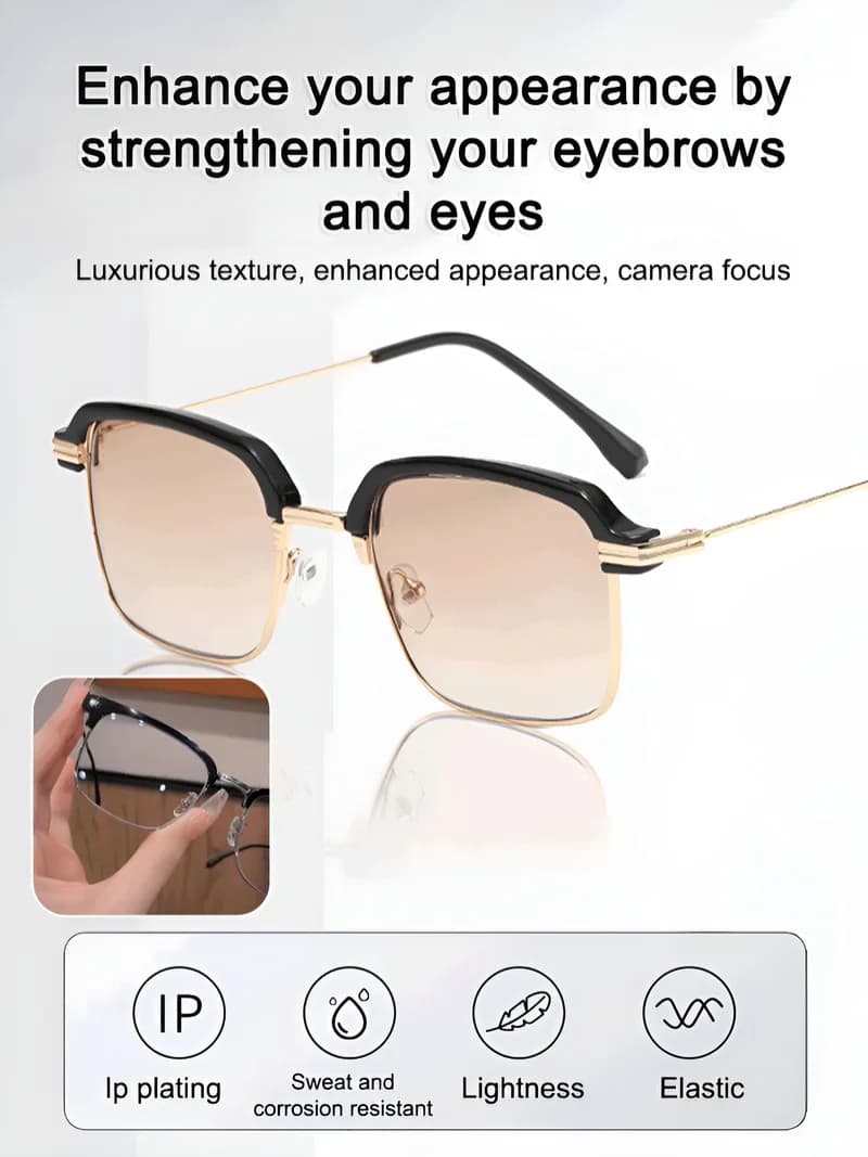 Occhiali da sole con montatura Browline Occhiali da lettura 2 in 1 Occhiali da sole in metallo a doppio scopo con blocco della luce blu per uomo Donna Quotidiano all'aperto