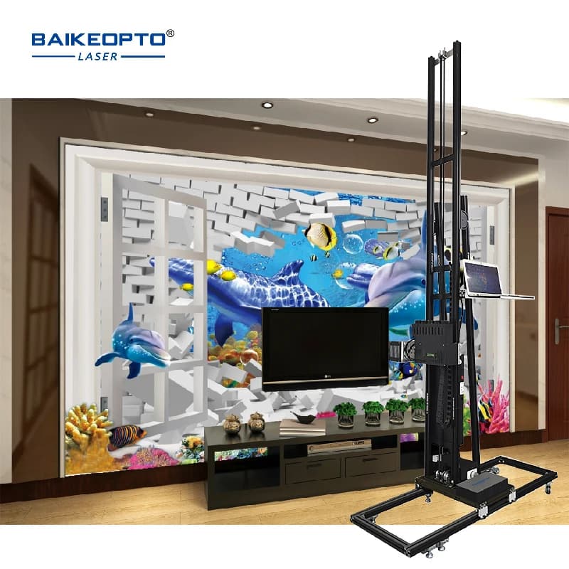 Stampanti murali verticali automatiche a doppia testa Macchina da stampa a getto d'inchiostro UV 3D CMYK BK-UP700S