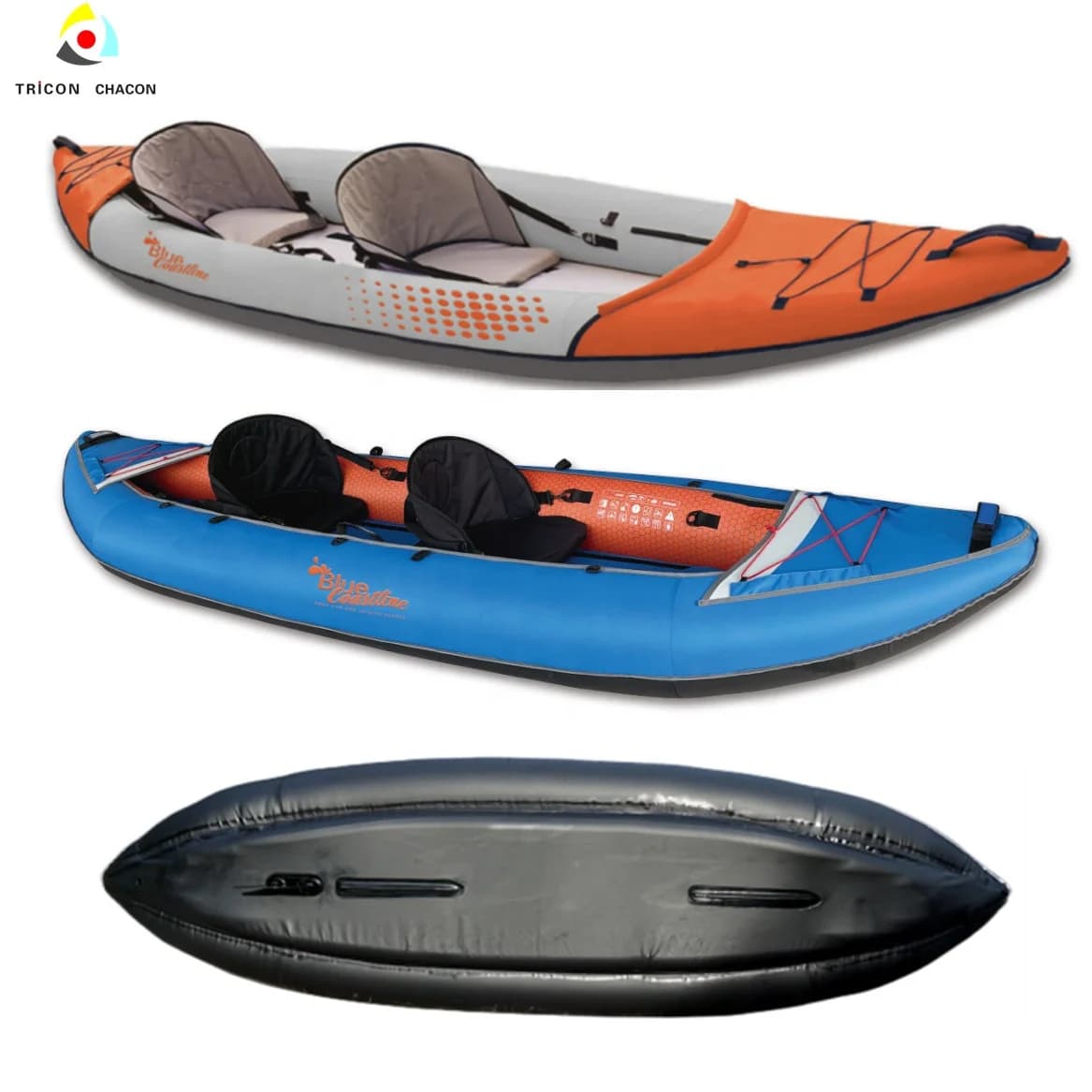 Kayak Gonfiabile da Pesca con Pedali, Rivestimento in Nylon, Fodera in PVC Resistente con Pagaia, Sedile e Pompa Manuale