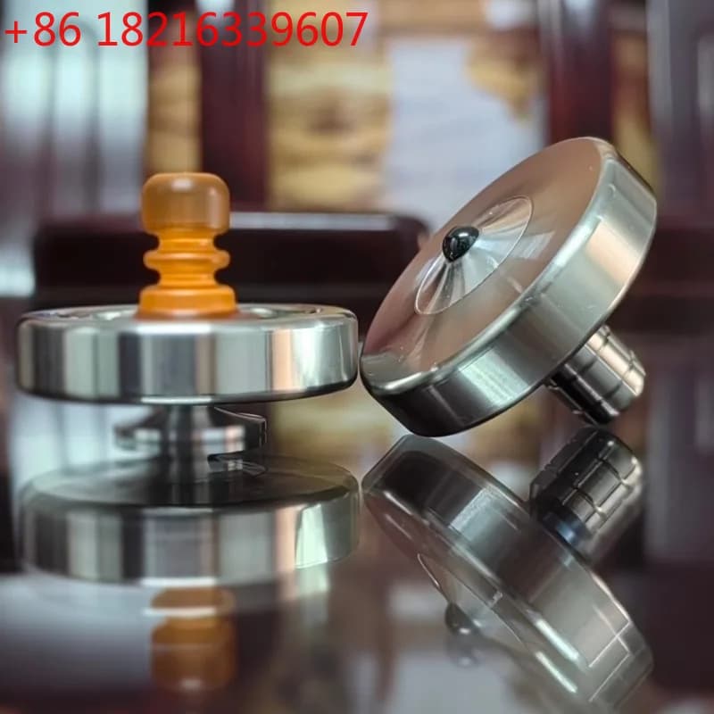 TAO Fidget Spinner in Metallo, Giocattolo Antistress Giroscopico, Spinner da Ufficio per Adulti (Senza Base)