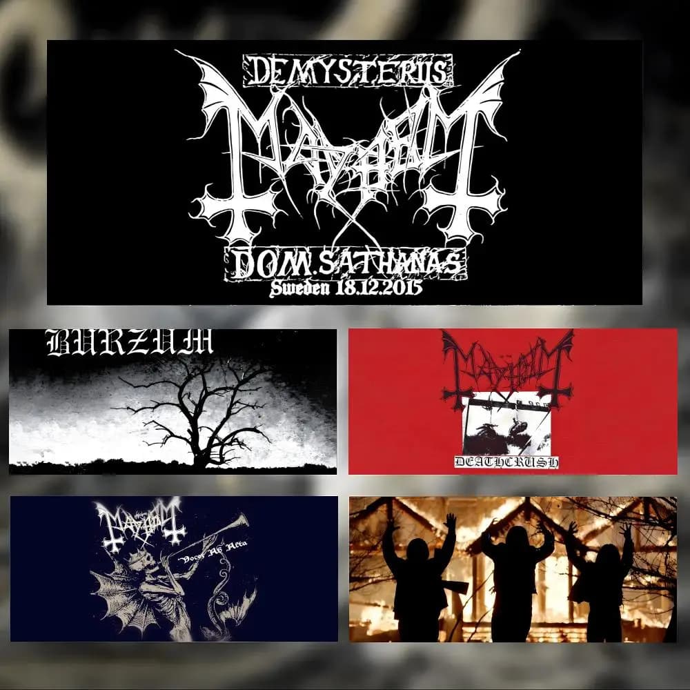 band metal M-Mayhem Mouse Pad Large Thick Desk Pad Stitched Edges Gaming Mouse Mat for PC