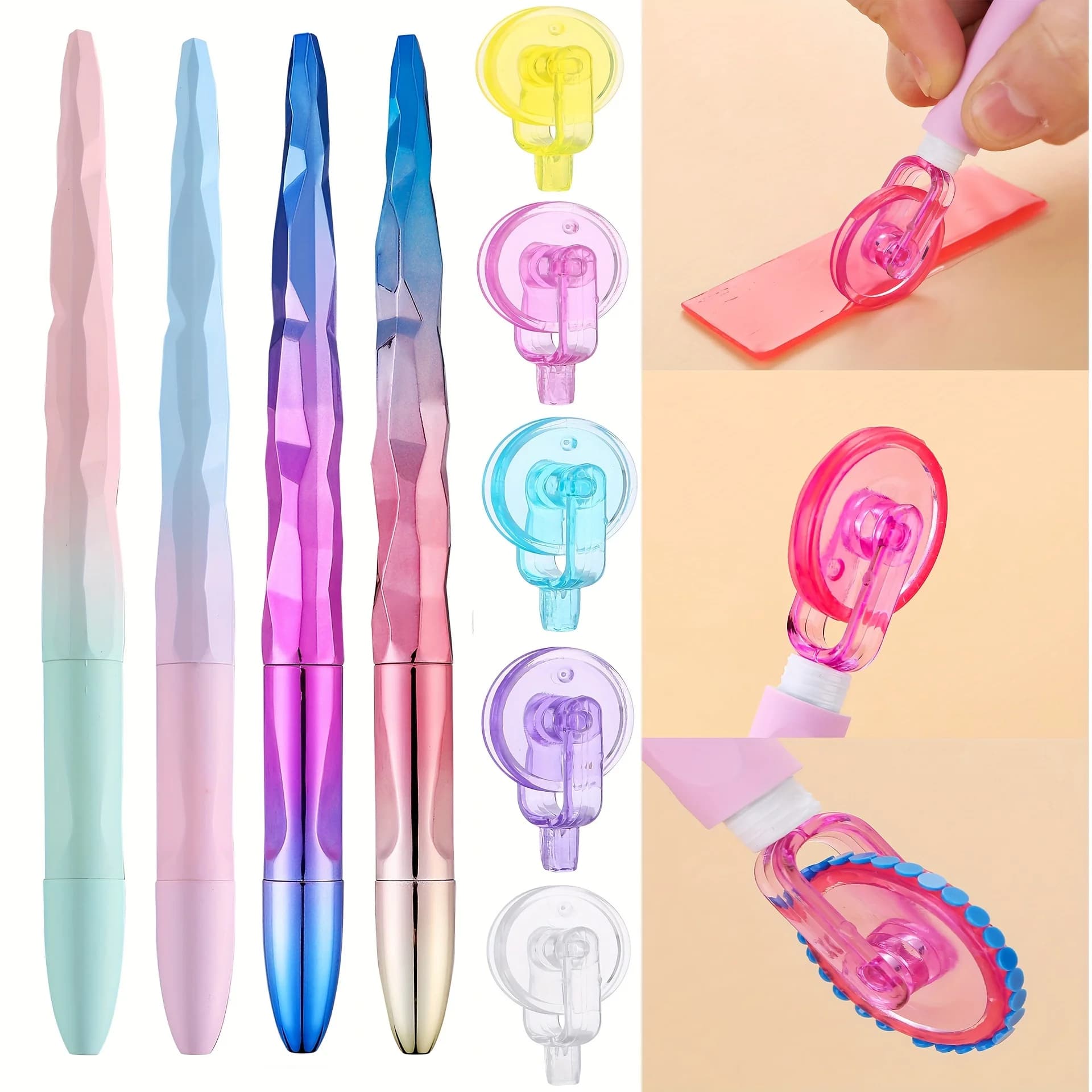 1 set di accessori per pittura a colori casuali penna per trapano a punti nuovo rullo per colla per trapano a punti set combinato di strumenti Moasic ruota per trapano a punti per colla