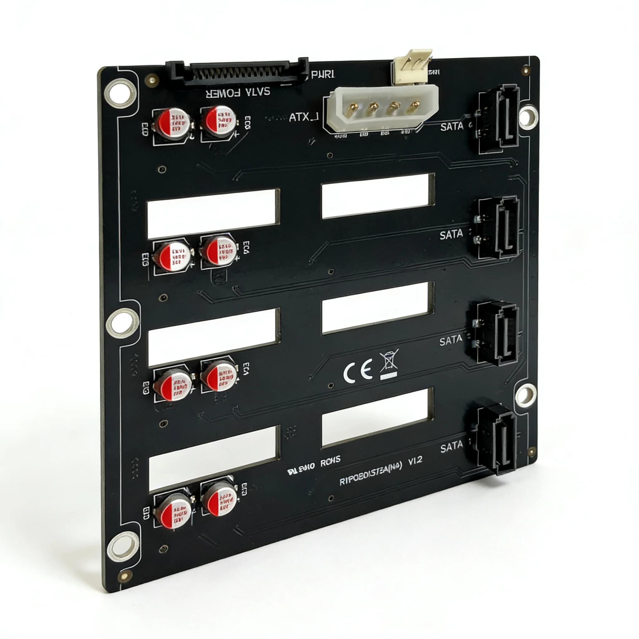 Scheda di espansione backplane SATA a 4 alloggiamenti per HDD/SSD con alimentazione e dati integrati per PC, NAS, server di archiviazione N4 JONSBO