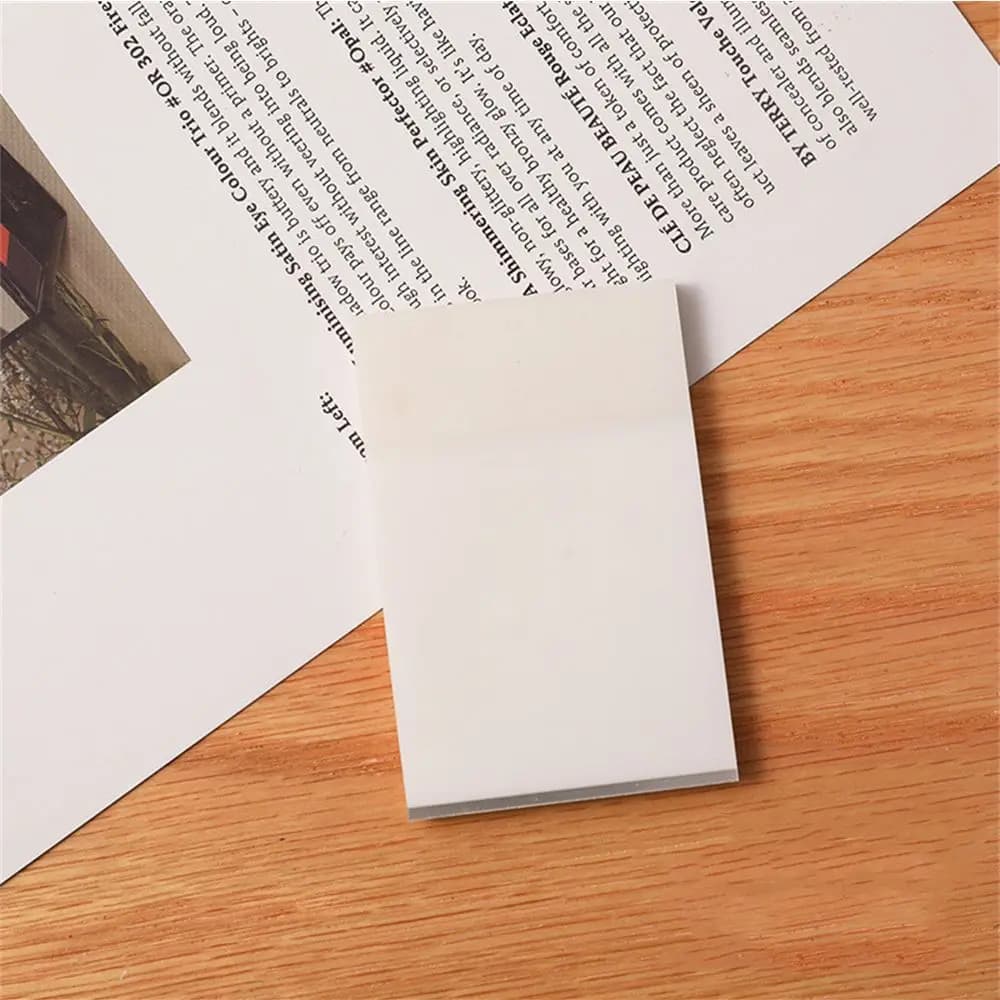 Materiale scolastico per ufficio autoadesivo impermeabile Adesivo per agenda per blocco note Lista delle cose da fare quotidiana Blocco note in PET Note adesive trasparenti