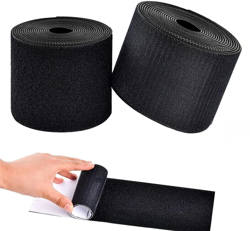 Width 50mm Strong Self-adhesive Fastener Tape Hook and Loop Back Nylon Sticker Adhesive Magic Tape With Glue 1M