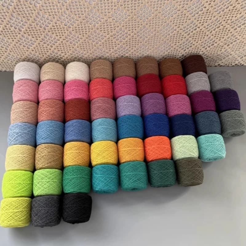 Filato intrecciato interamente in cotone da 250 g, diametro circa 1 mm, sciarpe/maglioni/borse/cappelli, filo di cotone puro medio fine