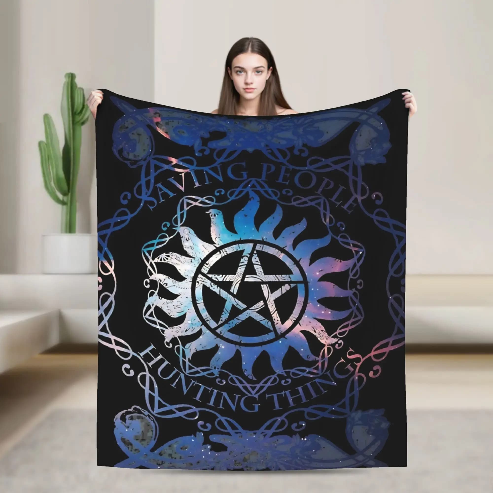 Supernatural Dean Winchester Blanket Super Soft Aesthetic Plush Bedding Throws For Airplane Travel Flannel Bedspread Bed Cover