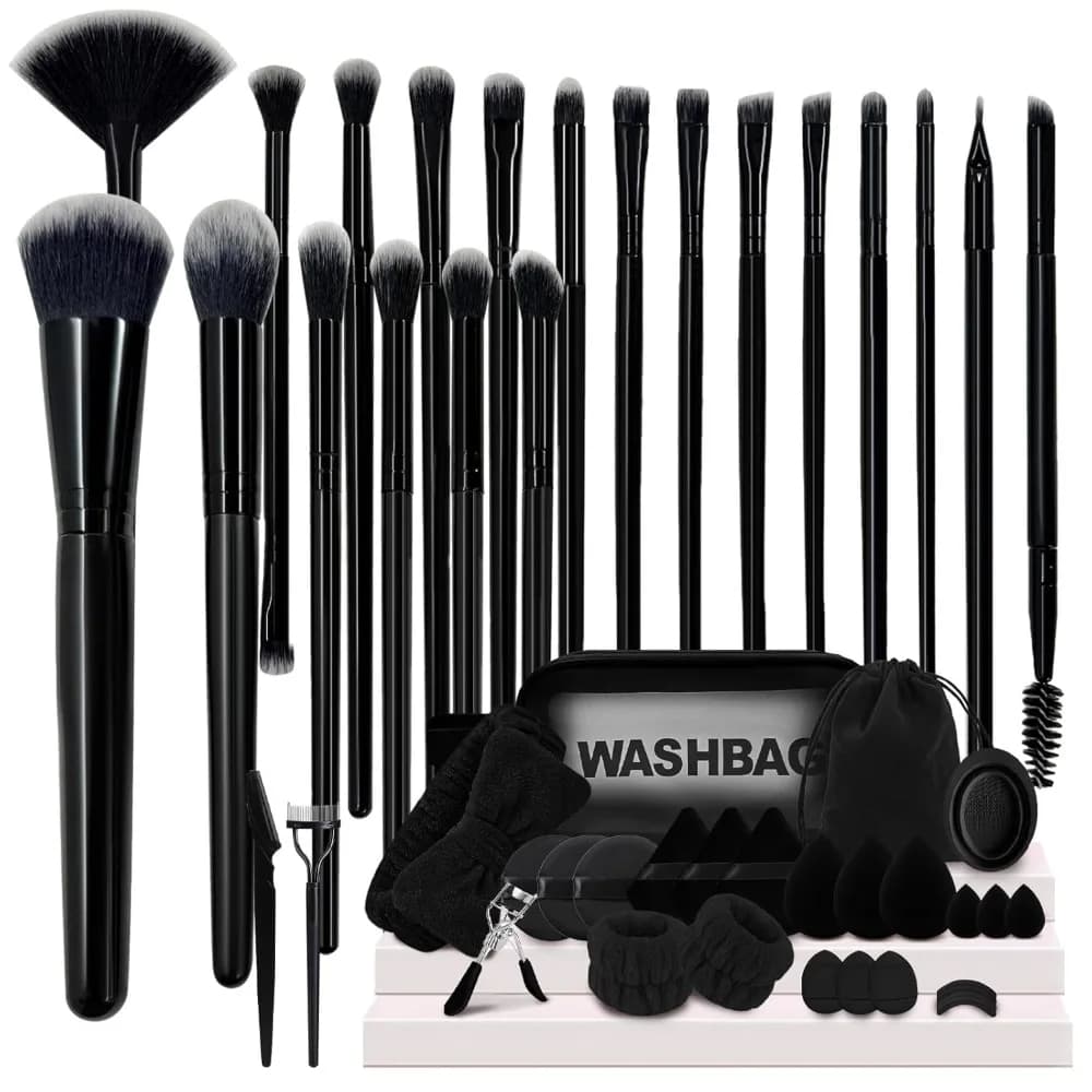 Set di pennelli per trucco, set di strumenti per trucco da 48 pezzi Kit di pennelli per trucco per fondotinta sintetico premium, correttori, ombretti in polvere, per essere