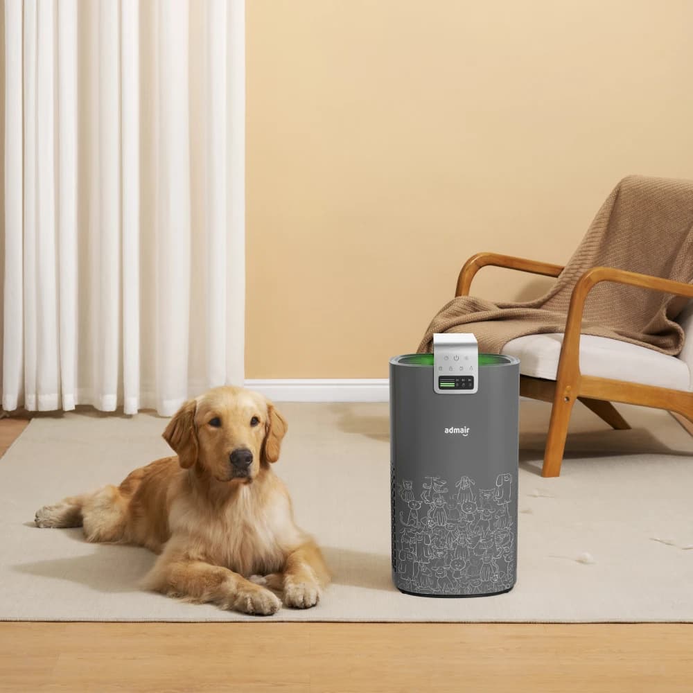 Purificatore d'aria portatile multifunzionale per cani Filtro HEPA Sensore ambiente Respirazione Aria Aromaterapia Opzioni elettriche UE/USA