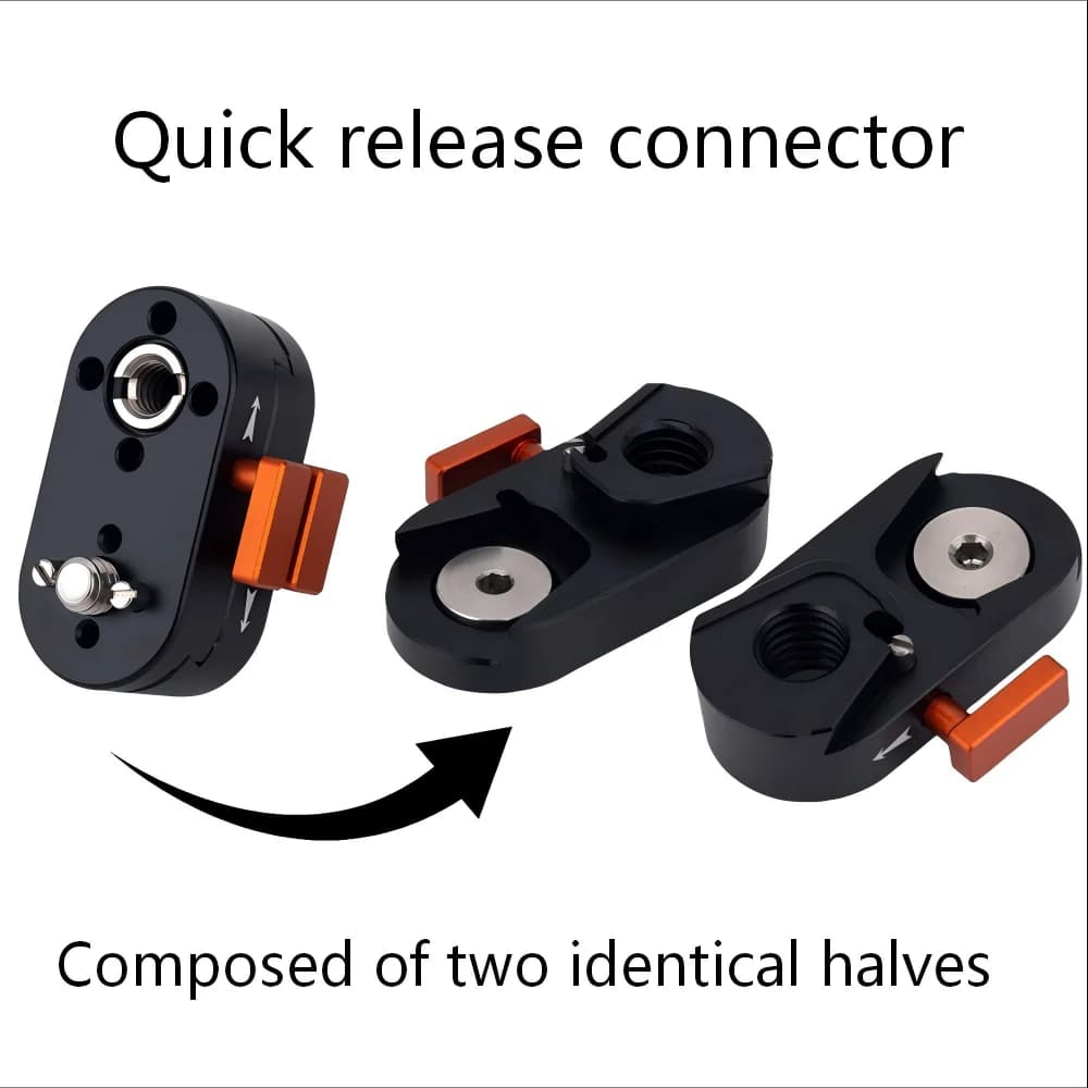 3/8 Screw M3 Locating Pin Small Monitor Quick Release Plate for LCD Monitor Magic Arm LED Light Camera Camera Mount