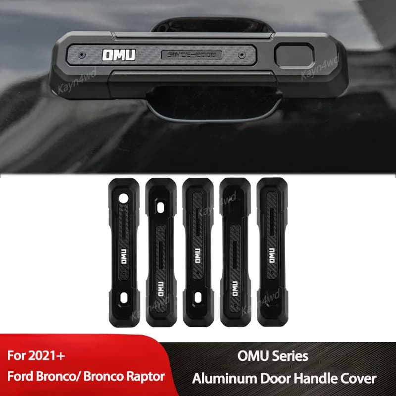 Off Road 4x4 Exterior Accessories OMU Series Aluminum Door Handle Protective Cover For 2021+ Ford Bronco/ Bronco Raptor 2/4 Door